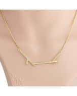 Contemporary Gold Tone Necklace With Abstract Branch Design (Gold Branch)