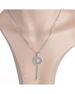  Designer Key Necklace with Shimmering Embedded Sparkling Crystals (Key 3)