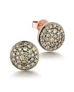 Designer Pavé Earrings With Exquisite Colored Diamonds