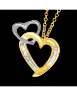 UE4- Designer Diamond Heart Pendant Necklace