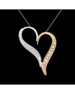 UE12A- Designer Diamond Heart Pendant Necklace