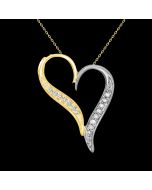 UE12- Designer Diamond Heart Pendant Necklace