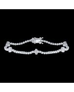Twinkling Petite Clover Designer Diamond Bracelet