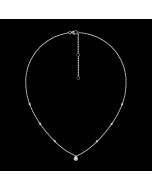 Delicate Designer Teardrop Diamond Pendant Necklace