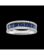 "Fall in Love" Designer Diamond & Sapphire Ring