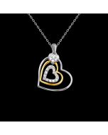 UE2A- Designer Diamond Heart Pendant Necklace