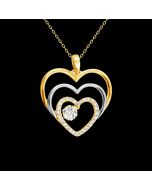 UE3- Designer Diamond Heart Pendant Necklace