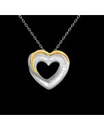 UE5A- Designer Diamond Heart Pendant Necklace