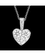 Sparkling Symbol of Love Diamond Pendant Necklace