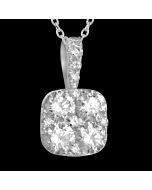 Eye-Catching Multi Stone Diamond Pendant Necklace