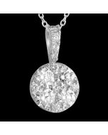 Enchanting Circle of Serenity Multi Stone Diamond Pendant Necklace