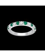 Designer Diamond & Emerald Eternity Ring