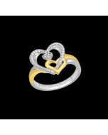 UE6A- Designer Diamond Heart Ring