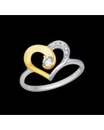 UE9A- Designer Diamond Heart Ring