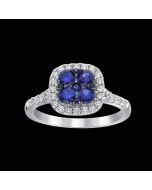 Designer Delicate Sapphire & Diamond Ring