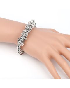 Contemporary & Distinctive Silver Tone Designer Bracelet