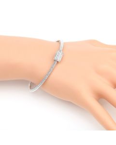 Stylish Designer Wrap Bangle Bracelet with Sparkling Sparkling Crystals