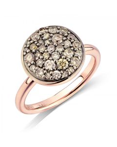 Designer Pavé Ring With Exquisite Colored Diamonds