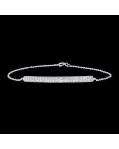 Classic Designer Diamond Bar Bracelet