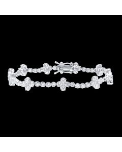 Sparkling Diamond Clover Designer Bracelet