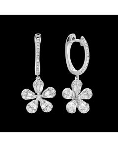 Delicate "Forget Me Not" Floral Diamond Earrings