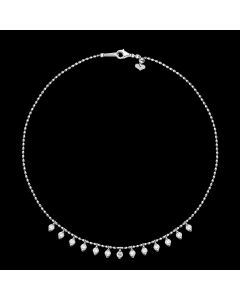 Twinkling Designer Diamond Dangle Station Necklace