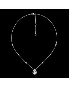 Lover's Teardop Designer Diamond Station Necklace 