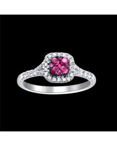 Designer Delicate Ruby & Diamond Ring
